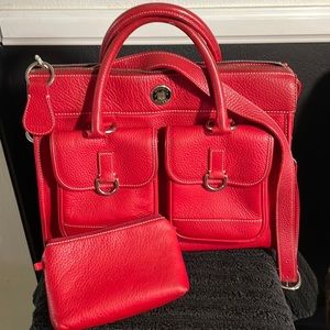 Dooney & Bourke All Leather II Zip Top Pocket Tote Bag